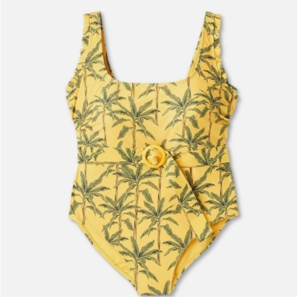 NWOT agua BenditA x Target Swimsuit size 2X sold out yellow with green - Picture 3 of 16
